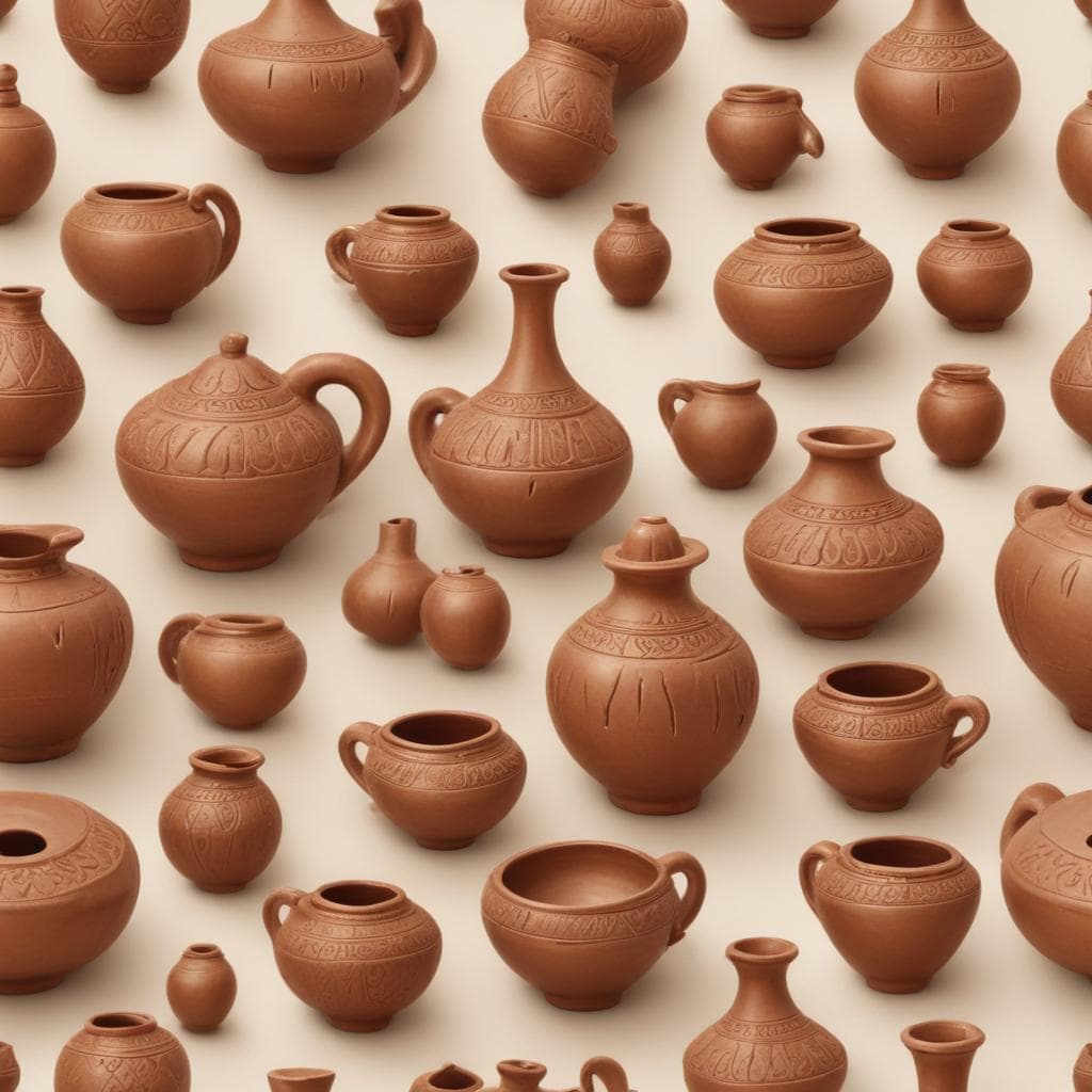 Clay bronze vessels