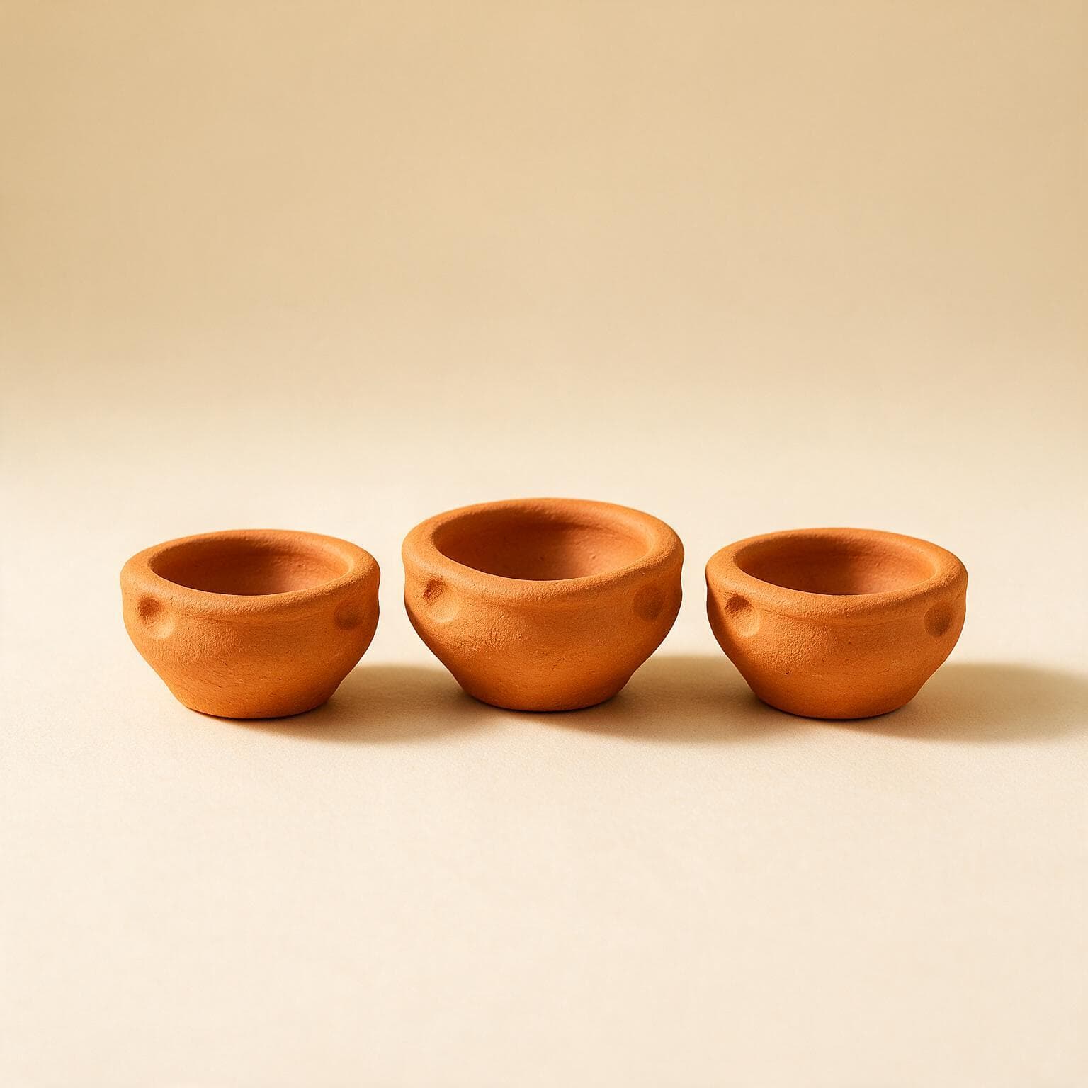 Small earthen lamps